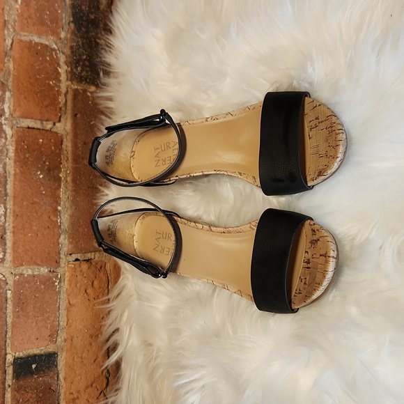 Naturalizer Black Wedge Sandal - Picture 2 of 6